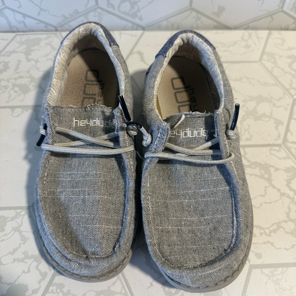 Hey Dude Gray Loafers Slip-Ons Comfortable Casual